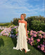 Collins | Ruffle Strapless Maxi Dress