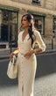 Darcy | Knitted V-Neck Midi Dress