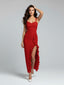 Valentina | Ruffled Slit Maxi Dress