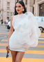 Bianca | Flower One Shoulder Mini Dress