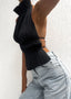 Lauren | Backless Pleated Top