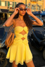 Priya | Golden Rings Mini Dress