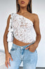Jolie | One Shoulder Lace Top