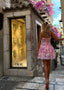 Cecilia | Strapless Floral Dress