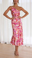Sophie | Floral One Shoulder Midi Dress