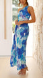 Madison | Floral Pleated One Shoulder Maxi Dress