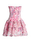Cecilia | Strapless Floral Dress